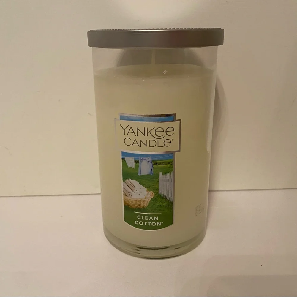 YANKEE CANDLE NEW JAR CLEAN COTTON USA 12 oz Home Accent